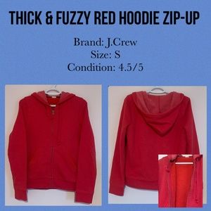 Thick & fuzzy hoodie zip-up